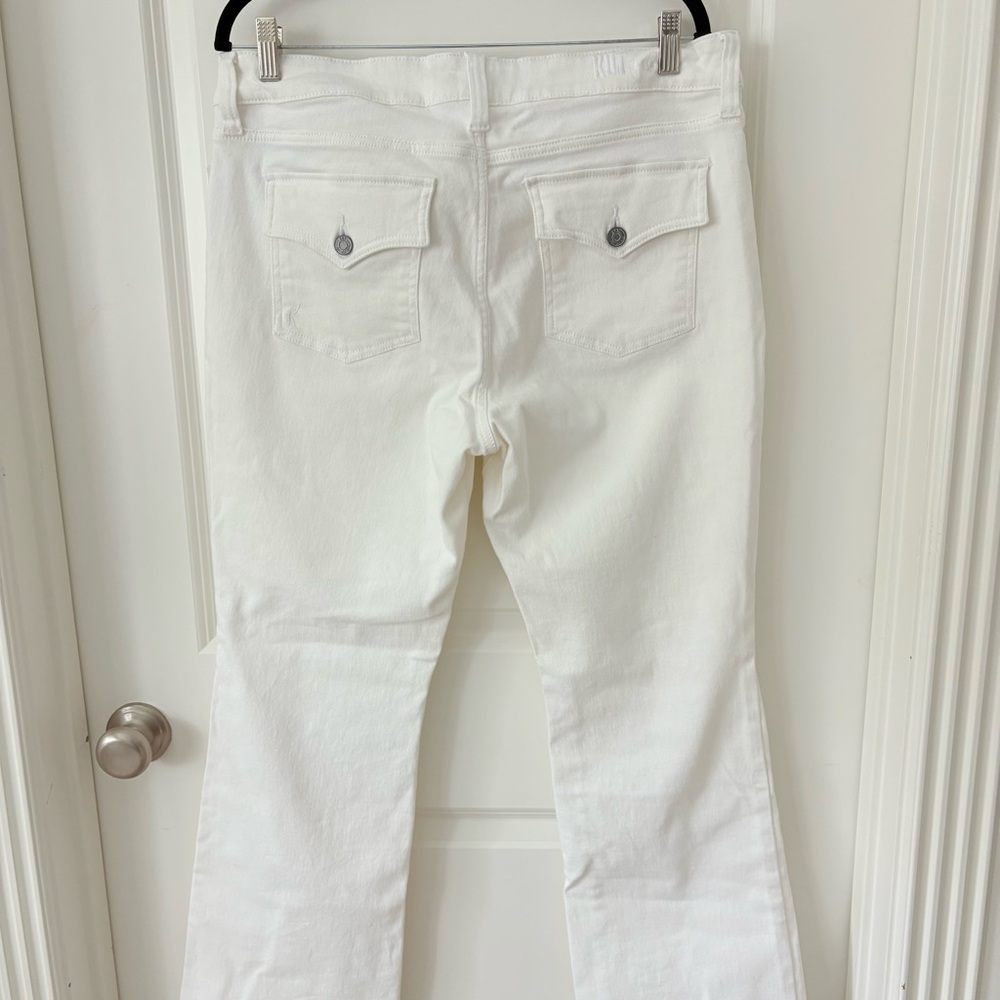 Kut from the Kloth White Raw Hem Flared Jeans 14 NWT - Picture 4 of 7
